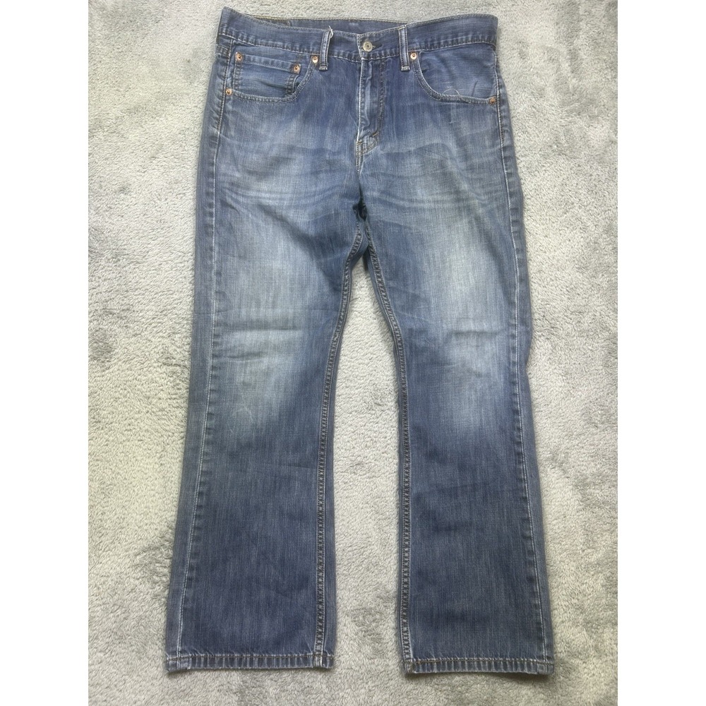 Levis 527 Jeans Mens 34x30 (Ins. 28.5) Blue Bootcut Faded Med. Wash 100% Cotton